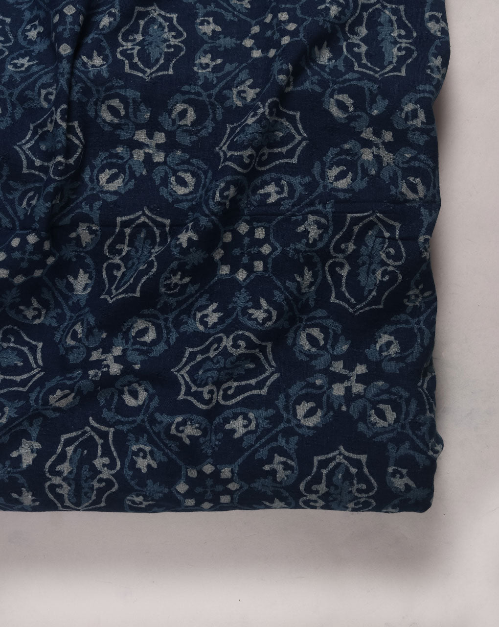 Indigo Akola Hand Block Cotton Fabric